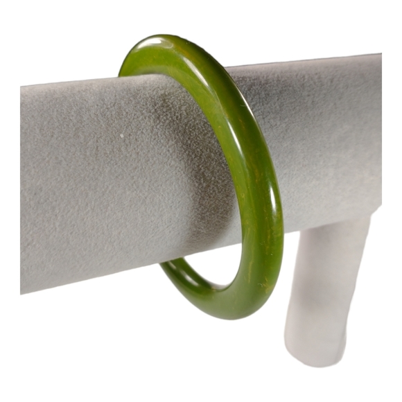 Bakelite vintage green swirl bangle tested f - Picture 1 of 4
